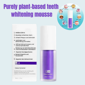 Purely plant-based teeth whitening mousse