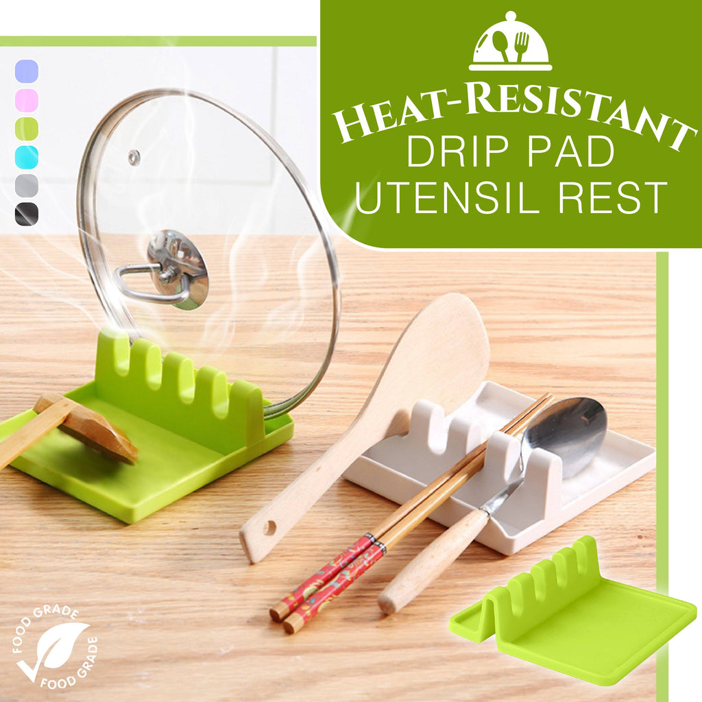 Heat-Resistant Drip Pad Utensil Rest
