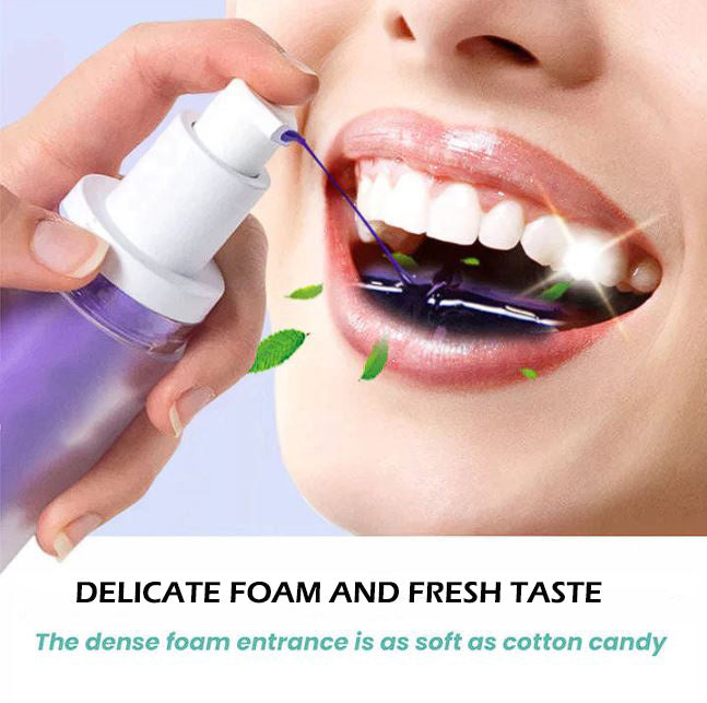 Purely plant-based teeth whitening mousse